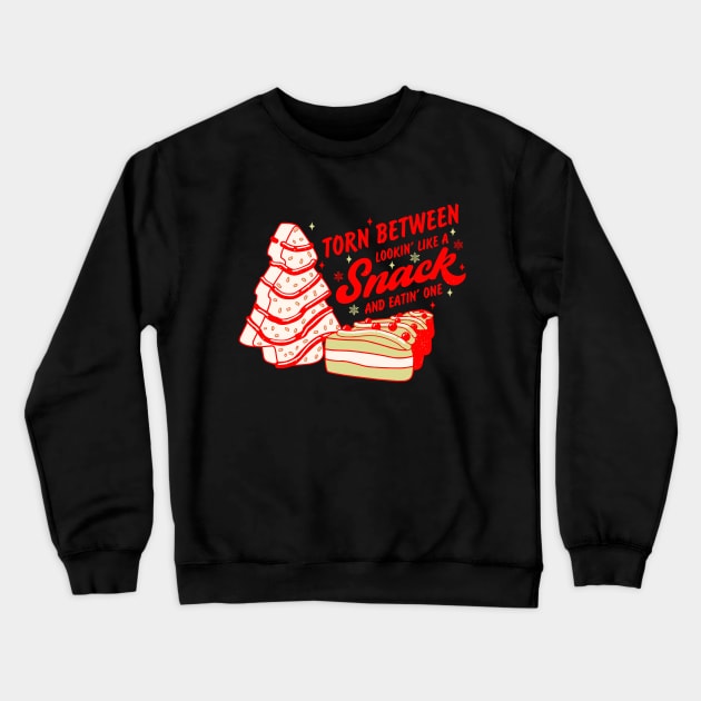 Funny Christmas Tree Cake Crewneck Sweatshirt by VisionDesigner